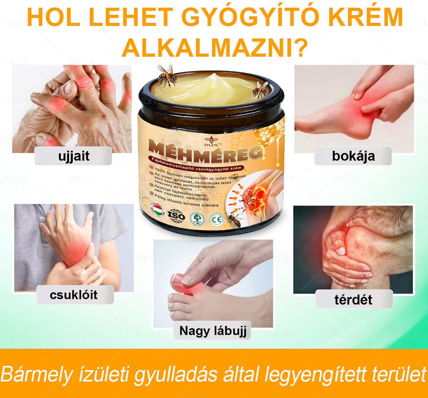 ZVLZVL™ Botulinum Toxin és Méhméreg Fájdalomcsillapító Csontgyógyító Krém ✨🌸(Speziell für ältere Erwachsene & von der EFORT empfohlen)