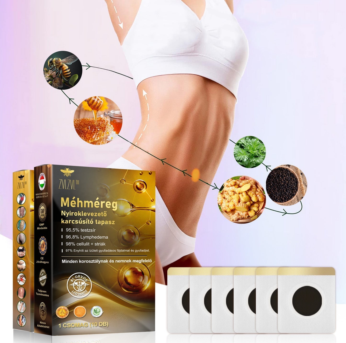 🐝ZVLZVL™ Méhméreg Lymphatic DetoxFogyasztó Tapasz 🔥𝐊𝐨𝐫𝐥á𝐭𝐨𝐳𝐨𝐭𝐭 𝐢𝐝𝐞𝐢𝐠 𝟕𝟎% 𝐊𝐄𝐃𝐕𝐄𝐙𝐌É𝐍𝐘🔥 (Szabadalmazott módszerrel az összes korosztály számára)