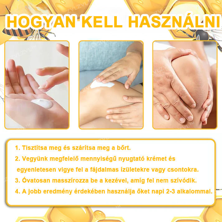 ZVLZVL™ 🐝Méhméreg Azonnali Ultra Erős Fájdalomcsillapító Krém - (Enyhíti a fájdalmat ízületi gyulladás, izomfájdalom, hátfájás, térdek, hát, vállak, csípők, csuklók, kezek esetén)